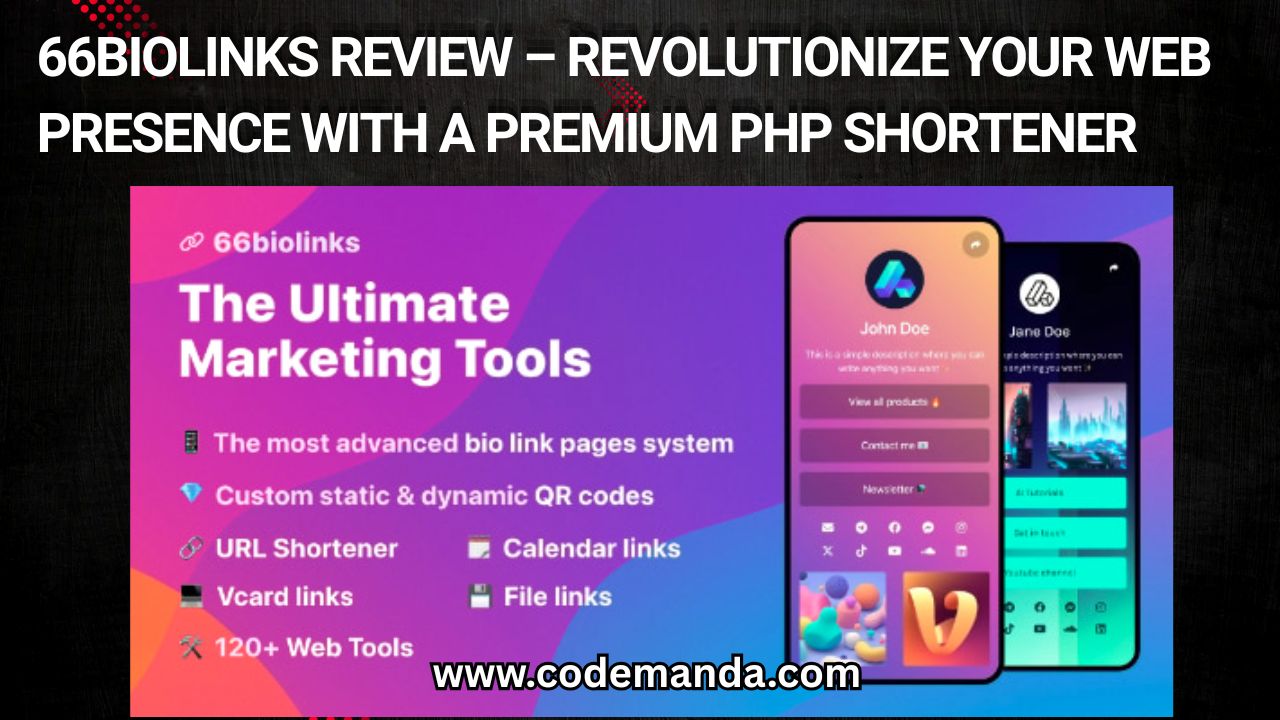 66Biolinks Review – Revolutionize Your Web Presence with a Premium PHP Shortener
