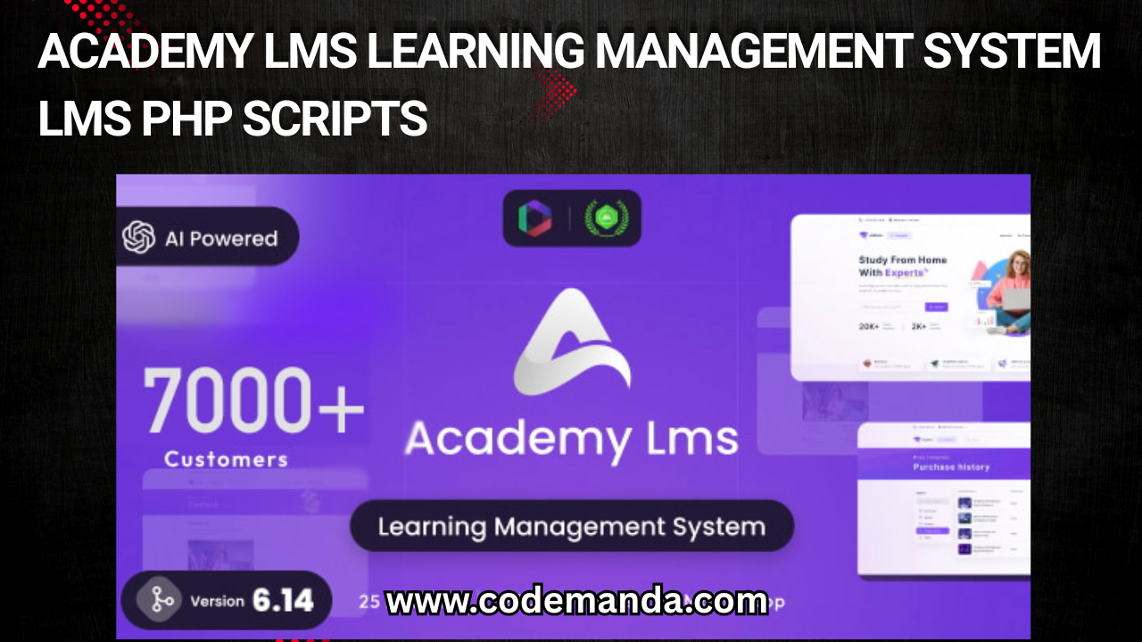 Academy LMS Learning Management System LMS PHP Scripts