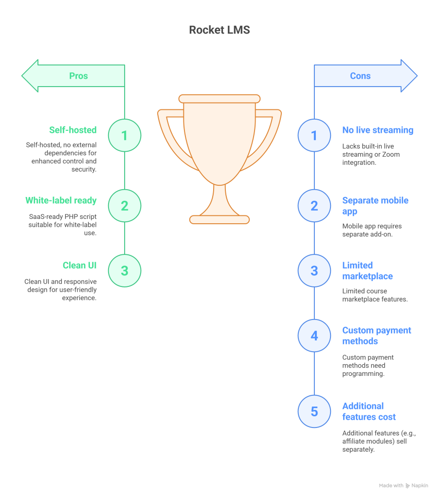 Rocket LMS Review – A Complete PHP Learning Management System for Online Courses - visual selection