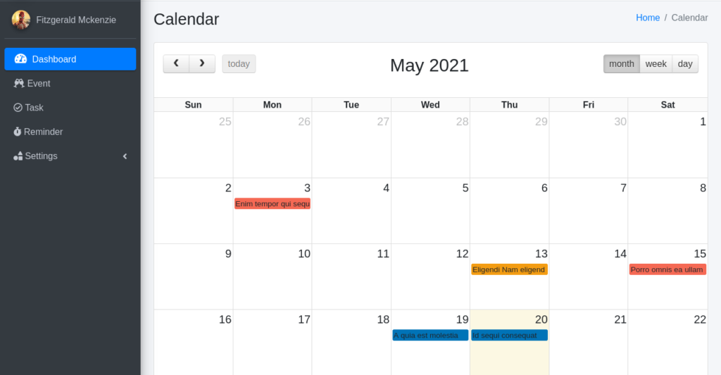 Panjika Laravel Calendar