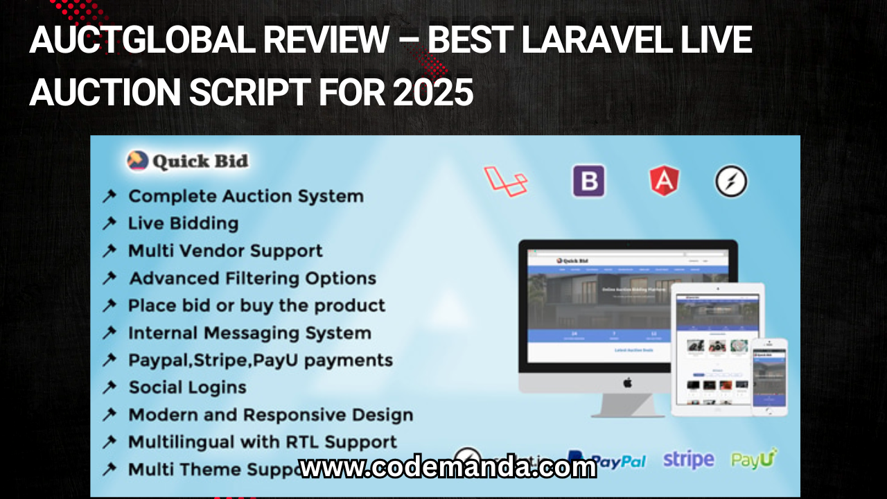 AuctGlobal Review – Best Laravel Live Auction Script for 2025