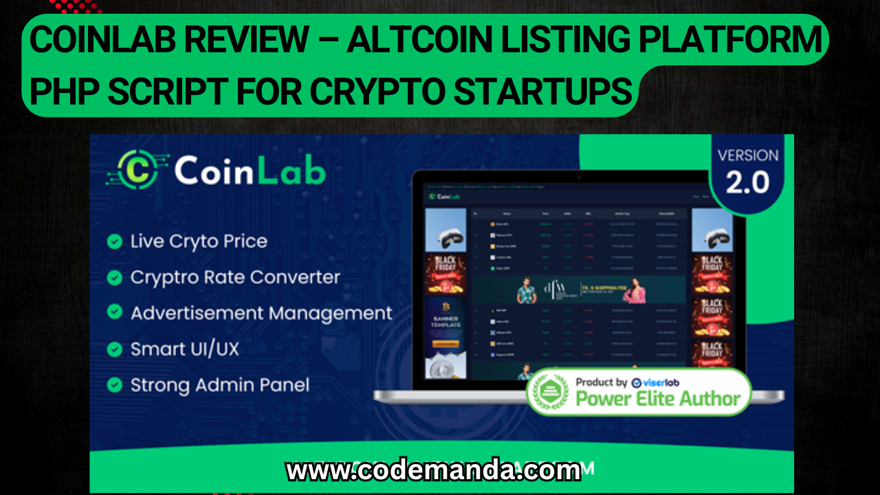 CoinLab Review – Altcoin Listing Platform PHP Script for Crypto Startups