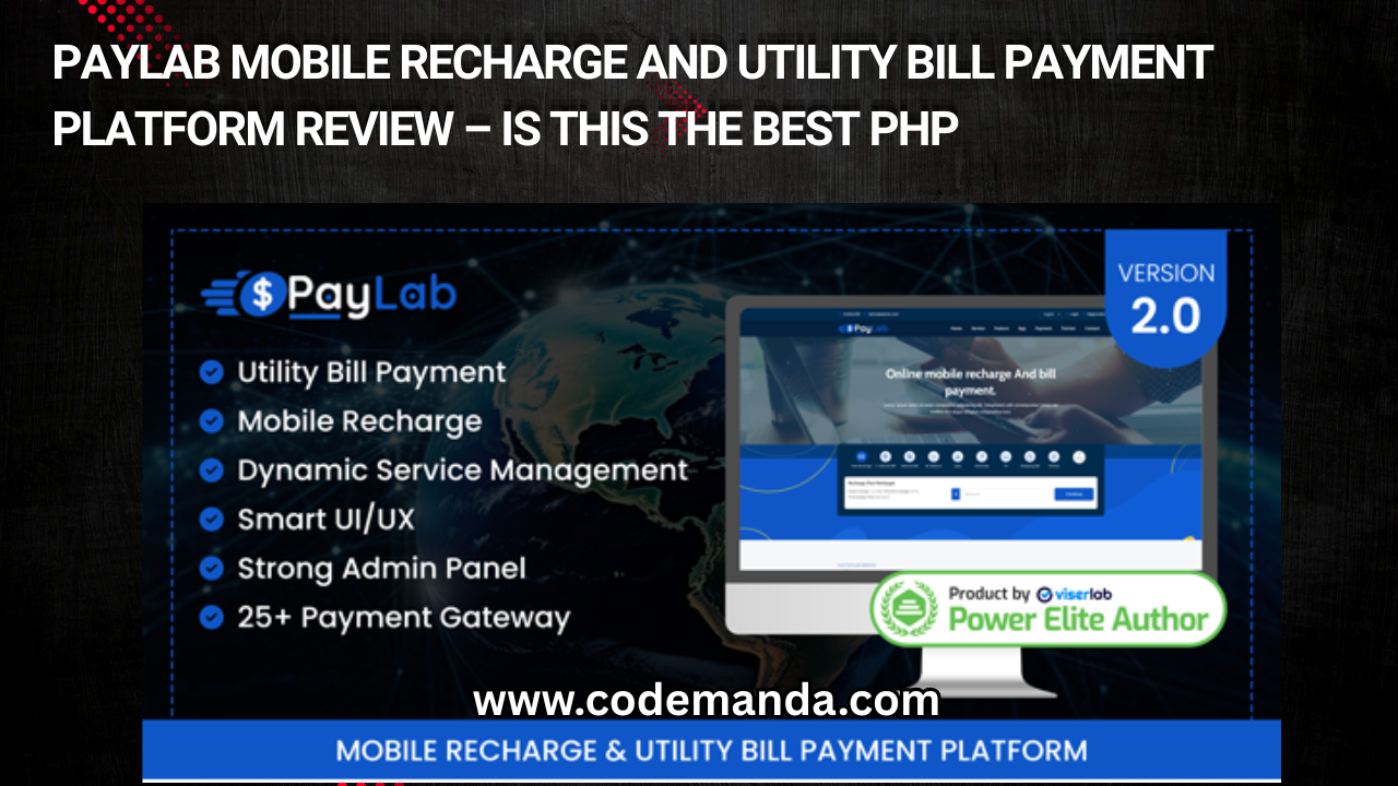 PayLab Mobile Recharge And Utility Bill Payment Platform