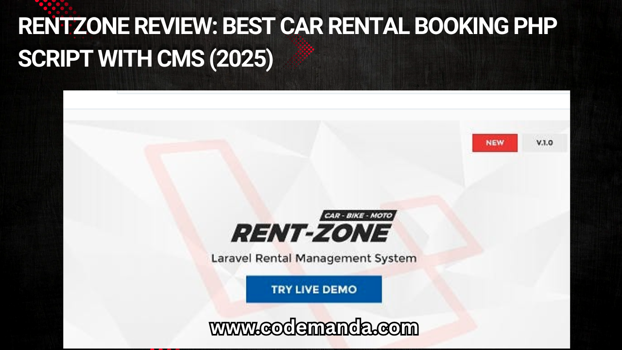 RentZone Review Best Car Rental Booking PHP Script with CMS (2025)