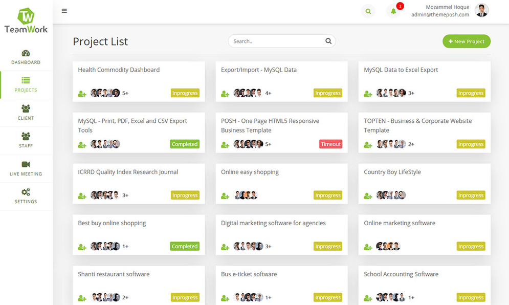 TeamWork Project Management System