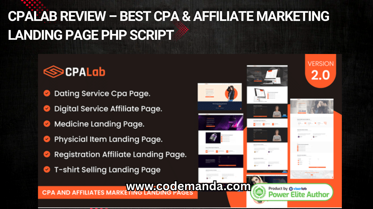 CpaLab Review – Best CPA & Affiliate Marketing Landing Page PHP Script