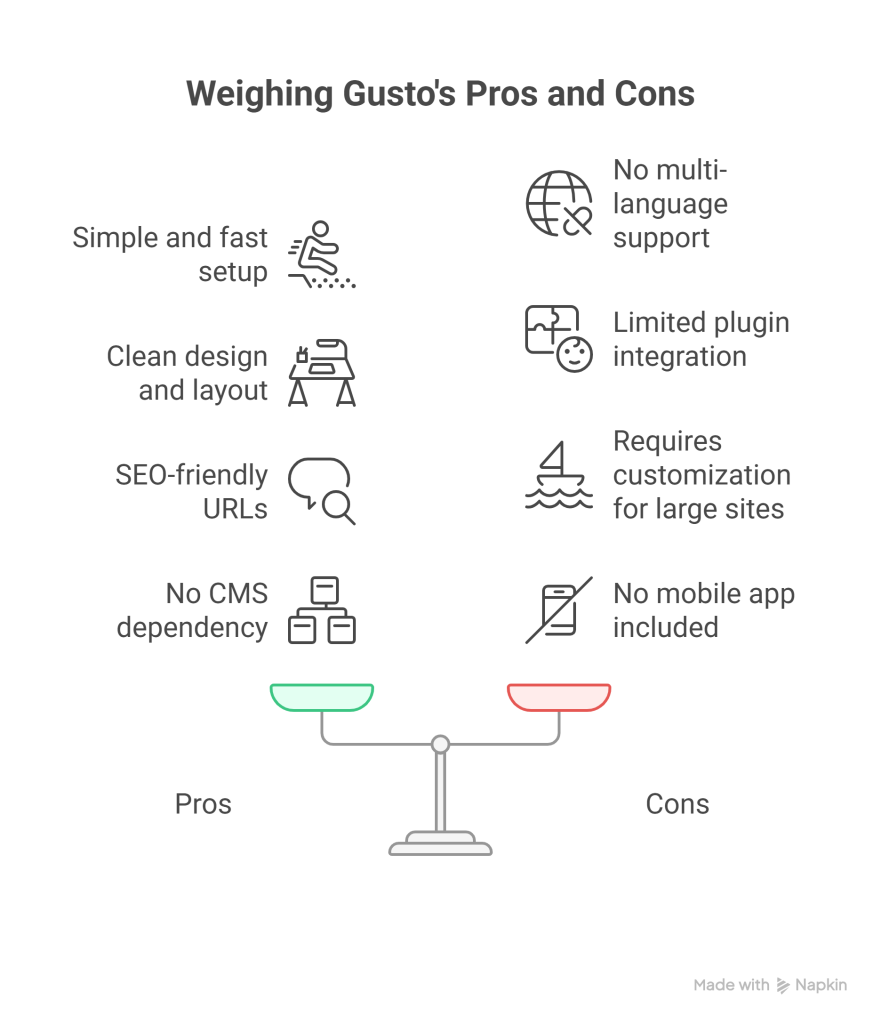 Gusto Recipes Management System - visual selection