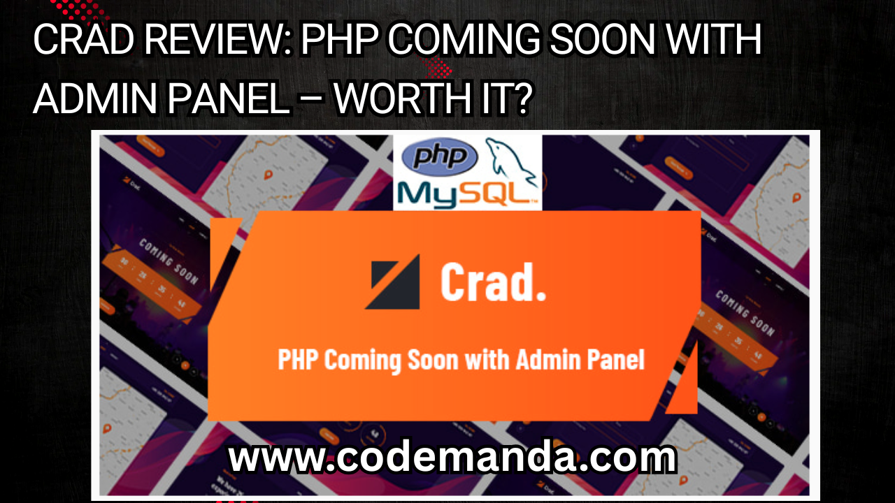 Crad Review PHP Coming Soon with Admin