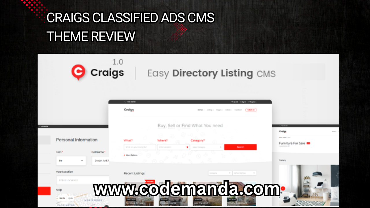 Craigs Classified Ads CMS Theme Review