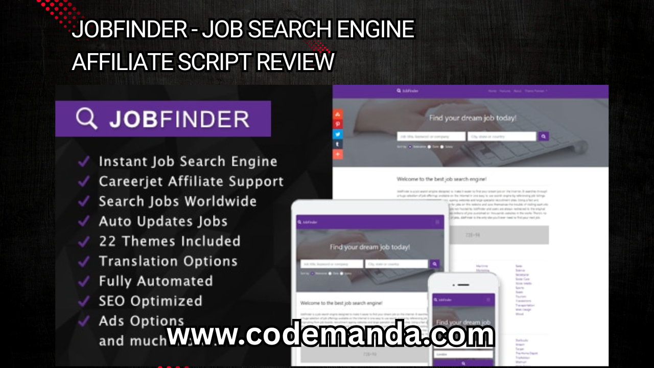 JobFinder - Job Search Engine Affiliate Script Review
