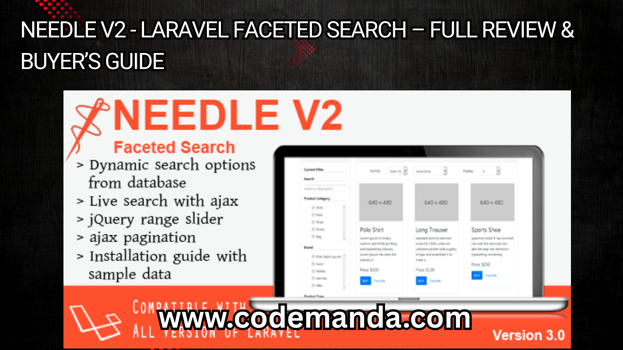 Needle V2 - Laravel Faceted Search – Full Review