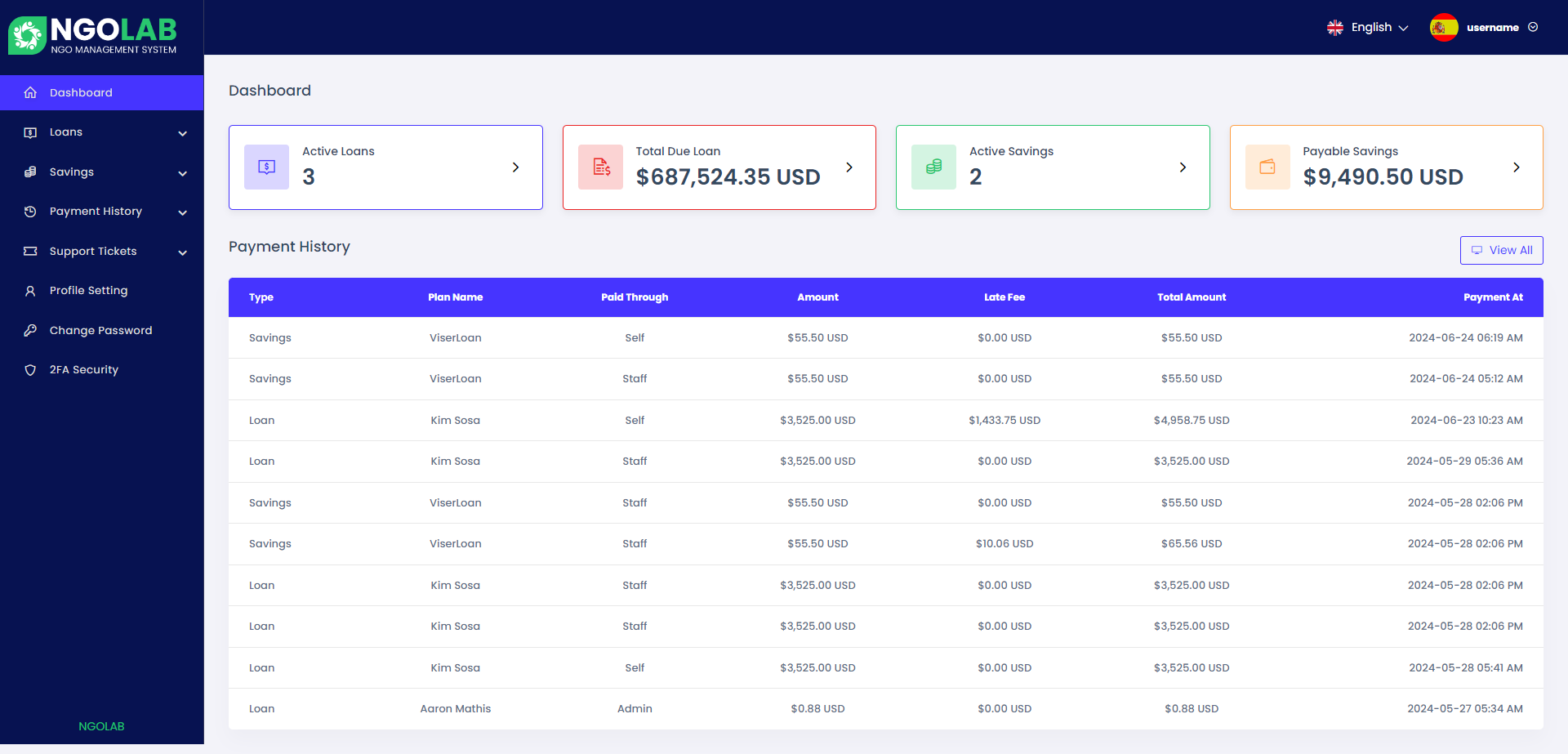 Usability screenshot