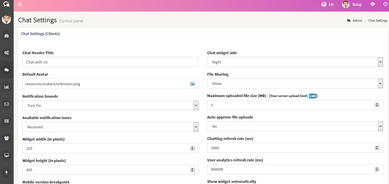 Usability screenshot