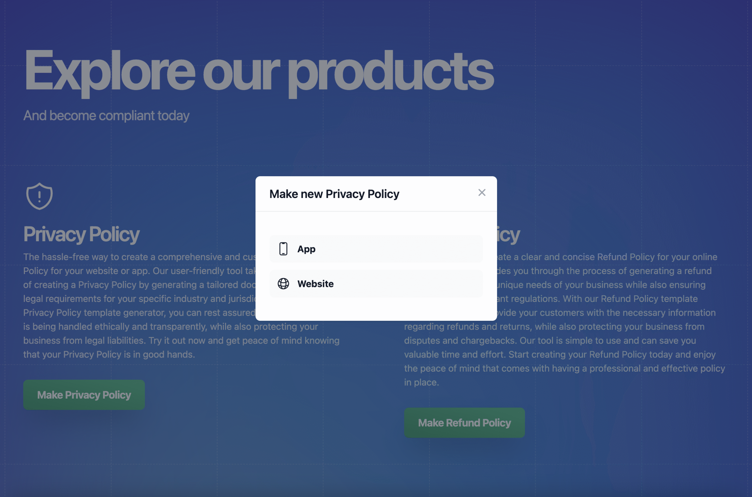 Usability screenshot