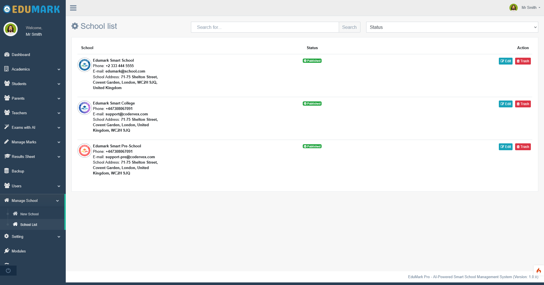 Usability screenshot