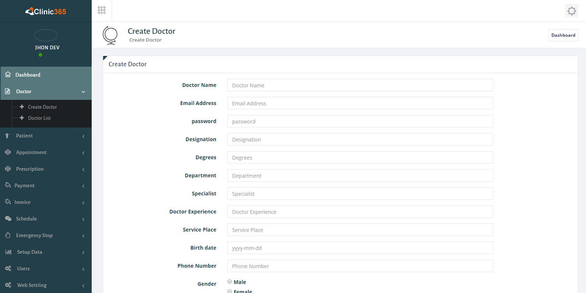 Usability screenshot
