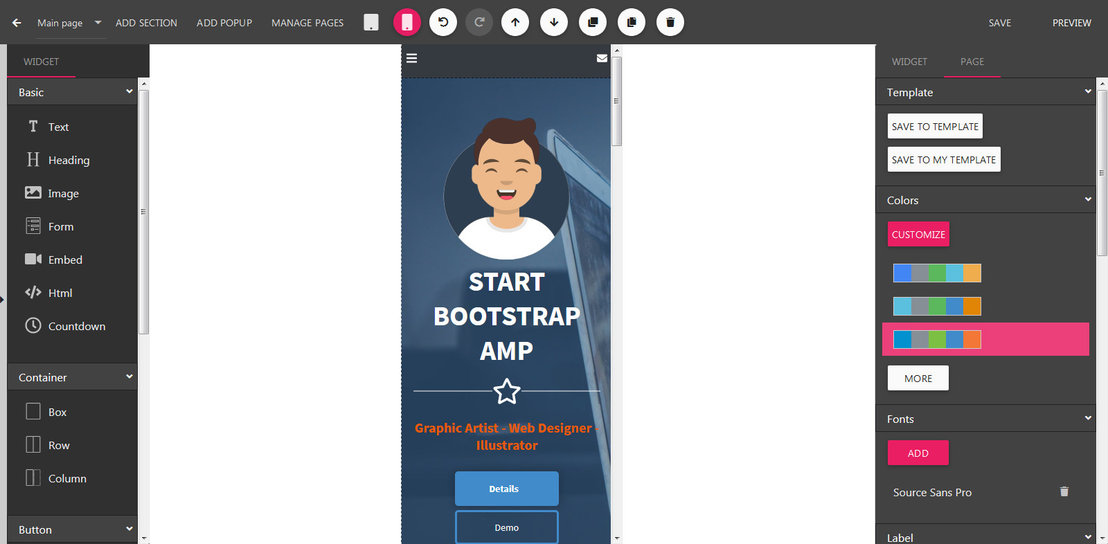 Usability screenshot