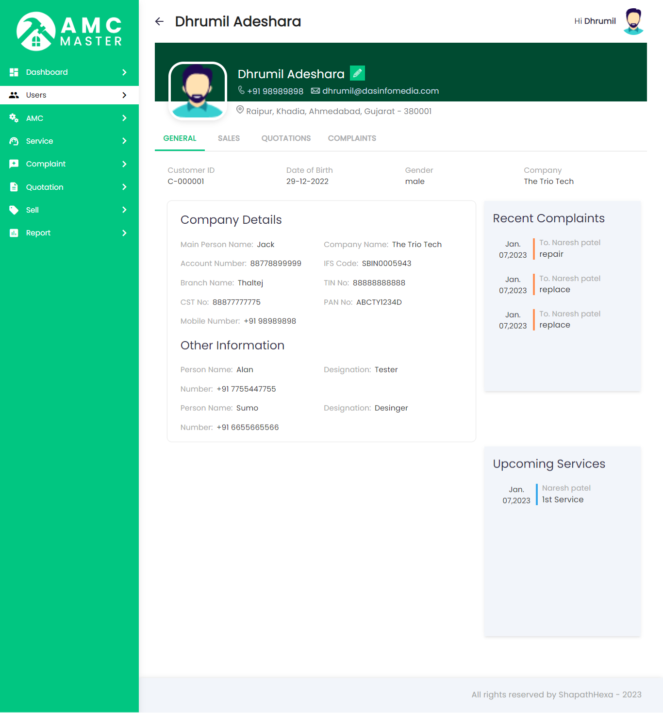 Usability screenshot