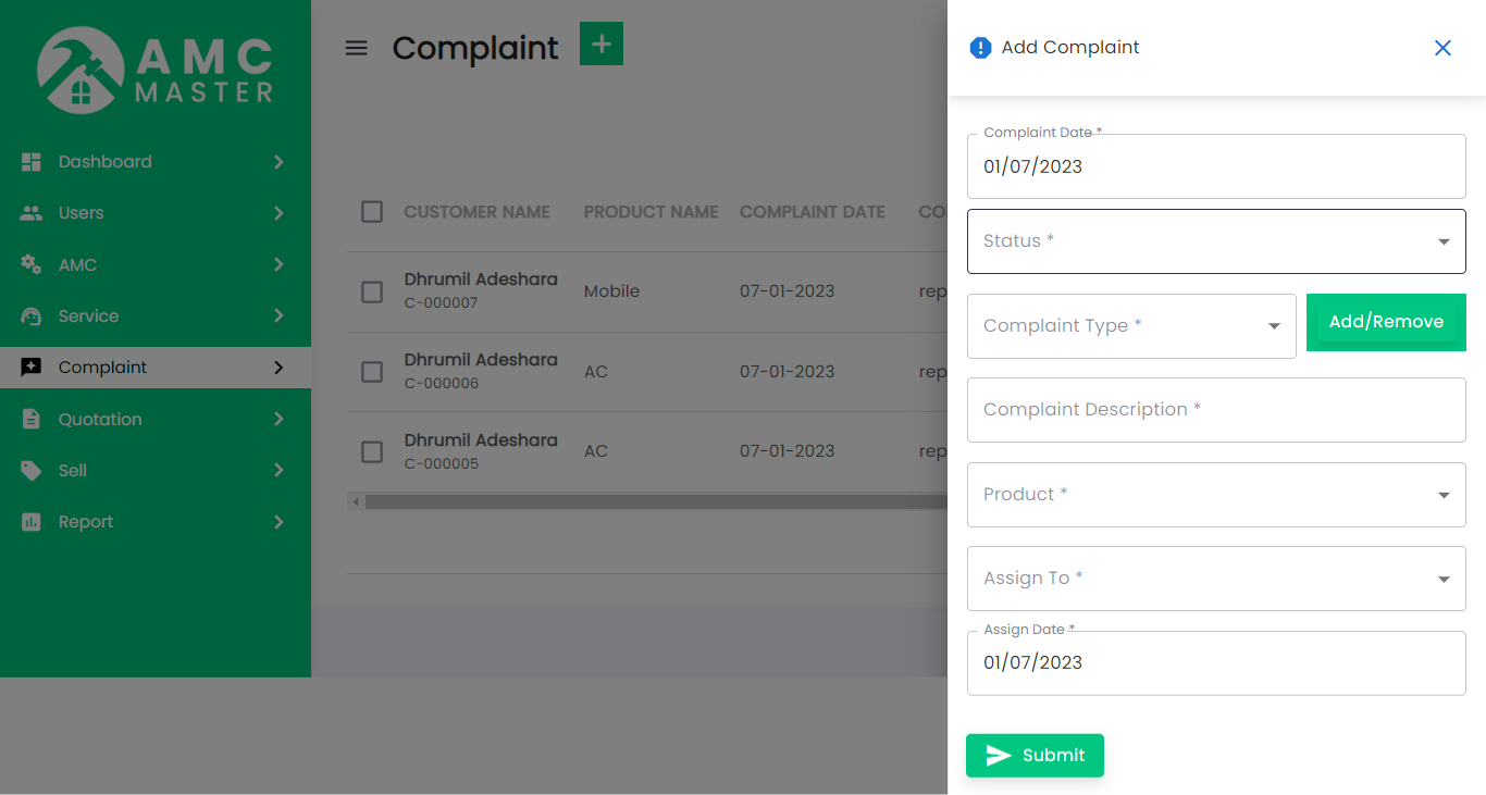 Usability screenshot