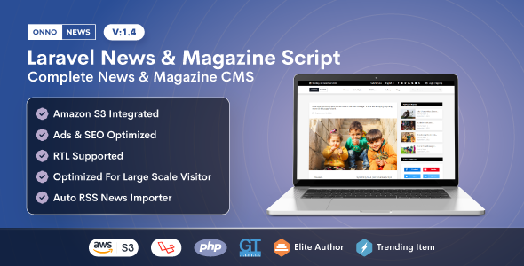 ONNO Laravel News & Magazine Script