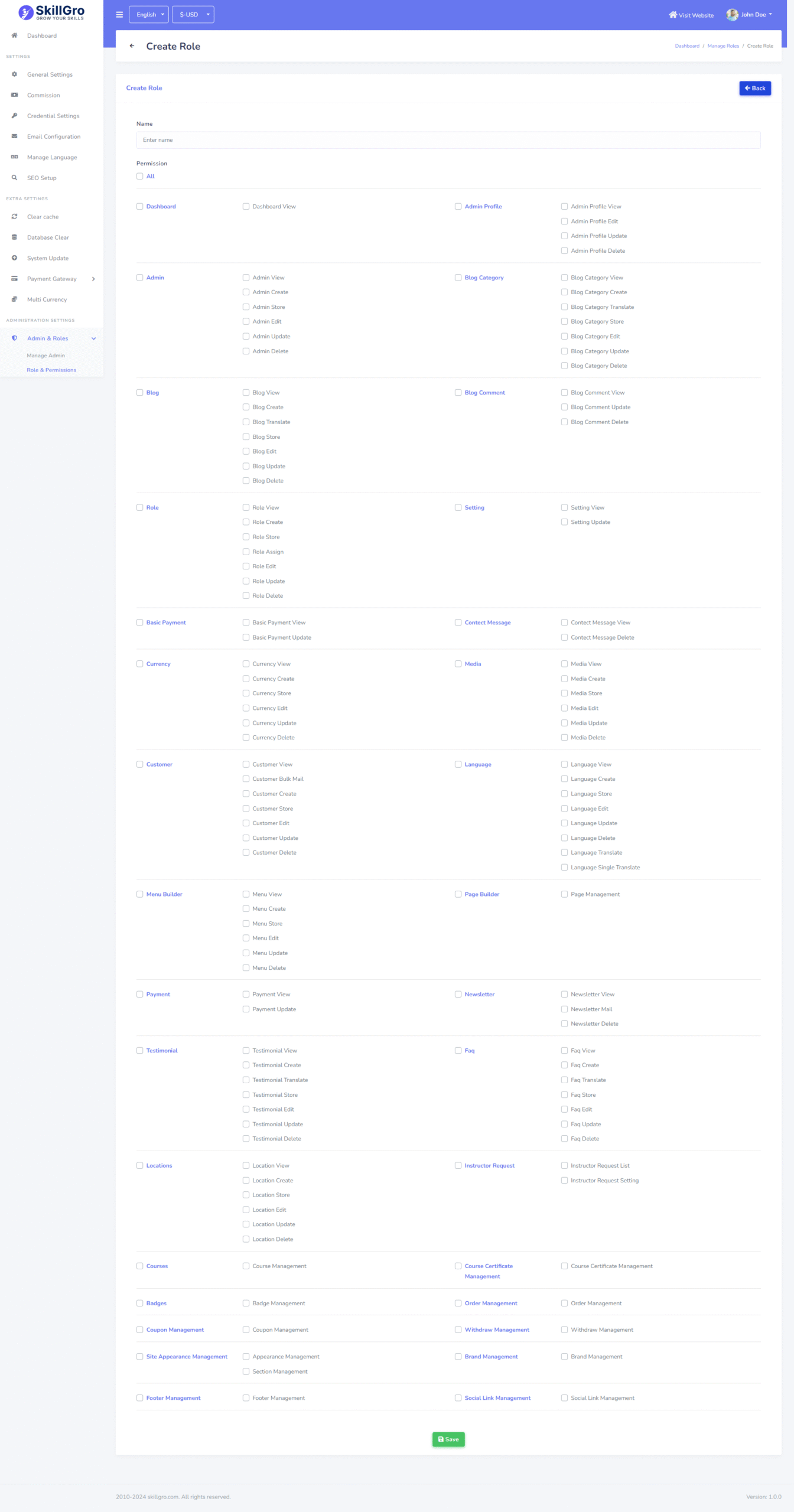 Usability screenshot