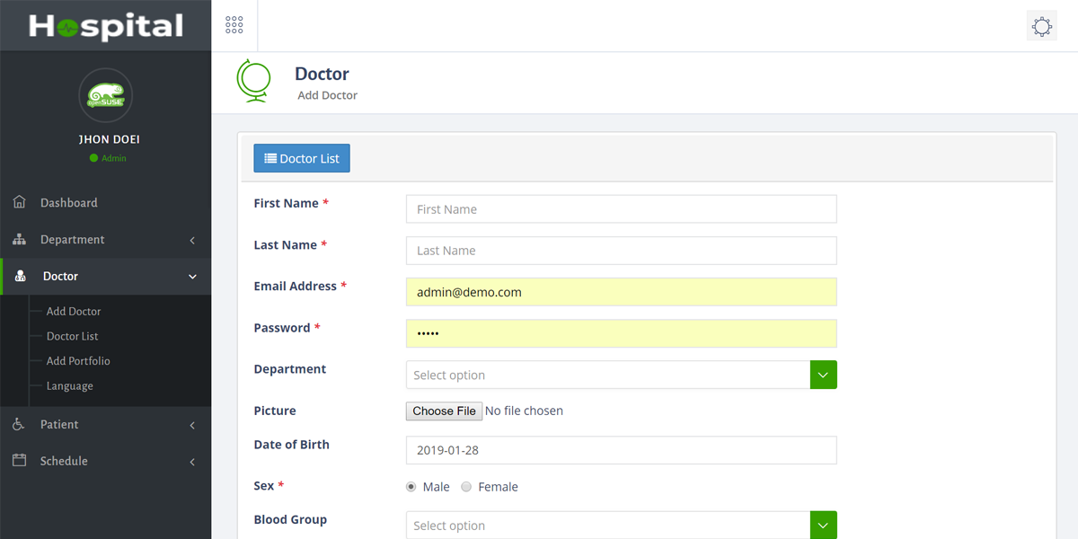 Usability screenshot