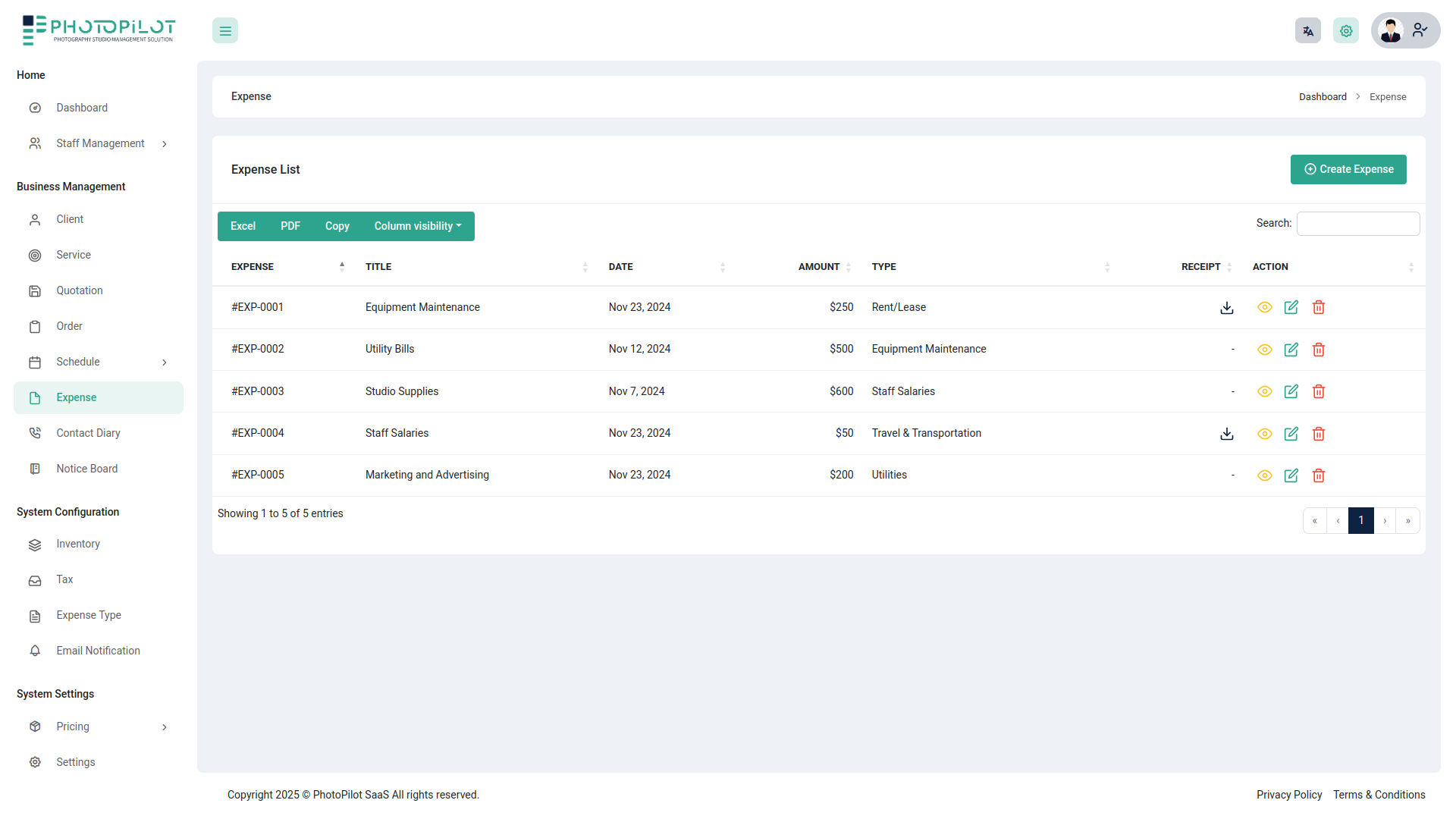Usability screenshot