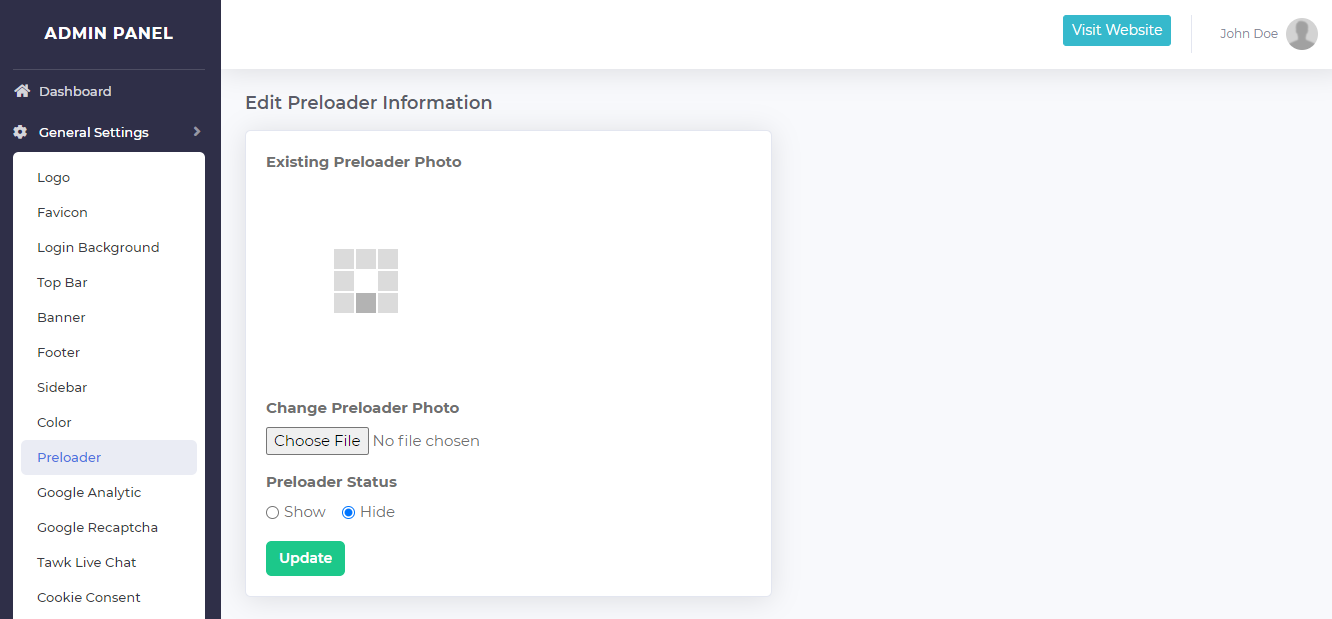 Usability screenshot