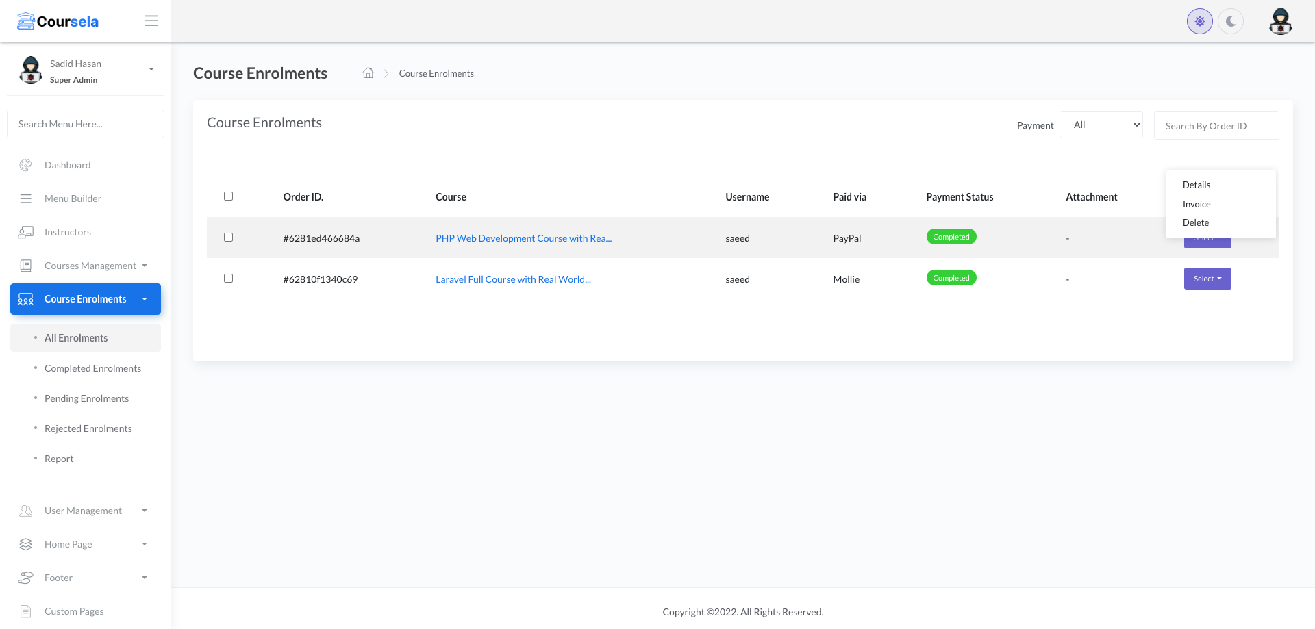 Usability screenshot