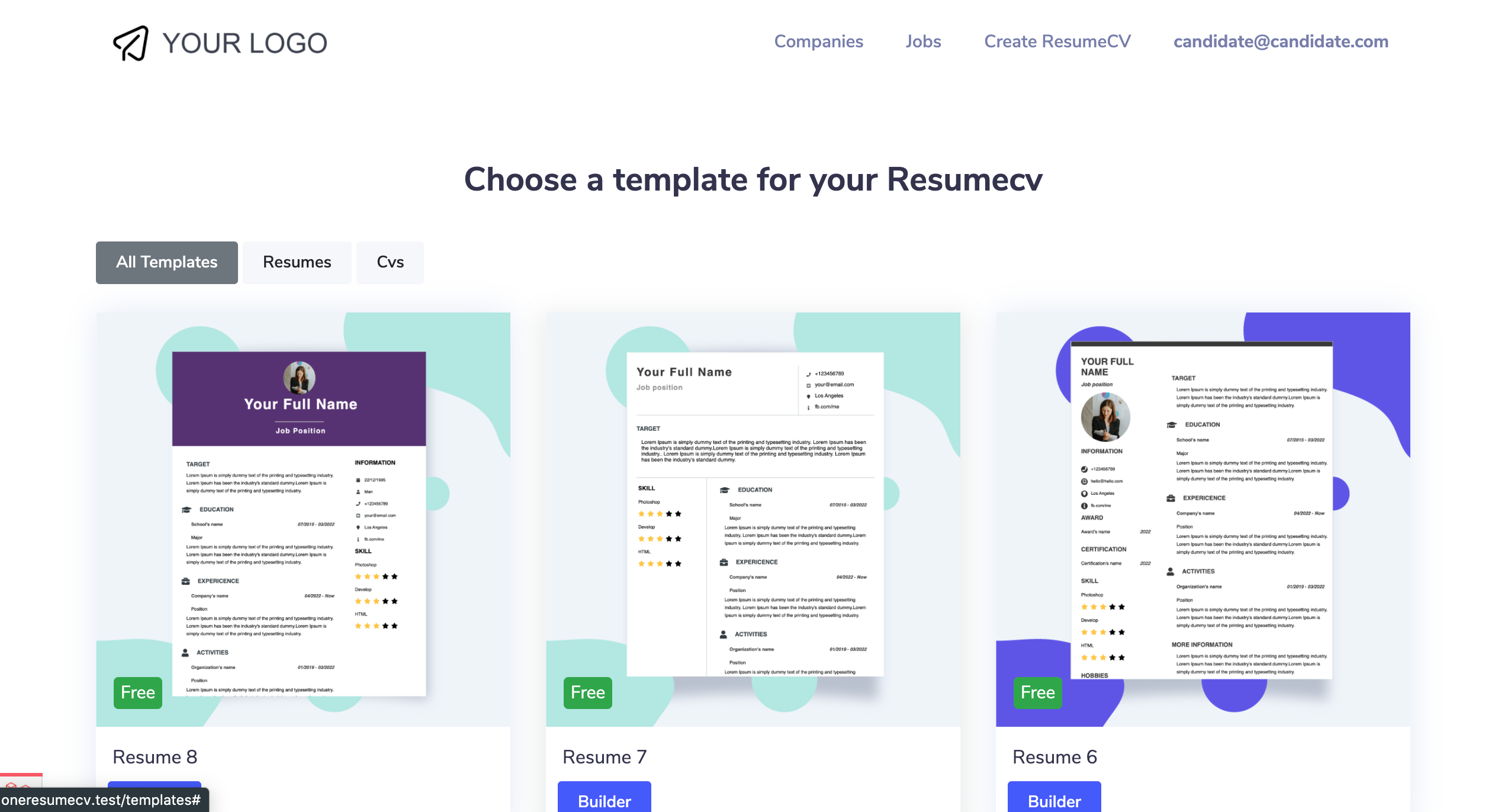 Usability screenshot