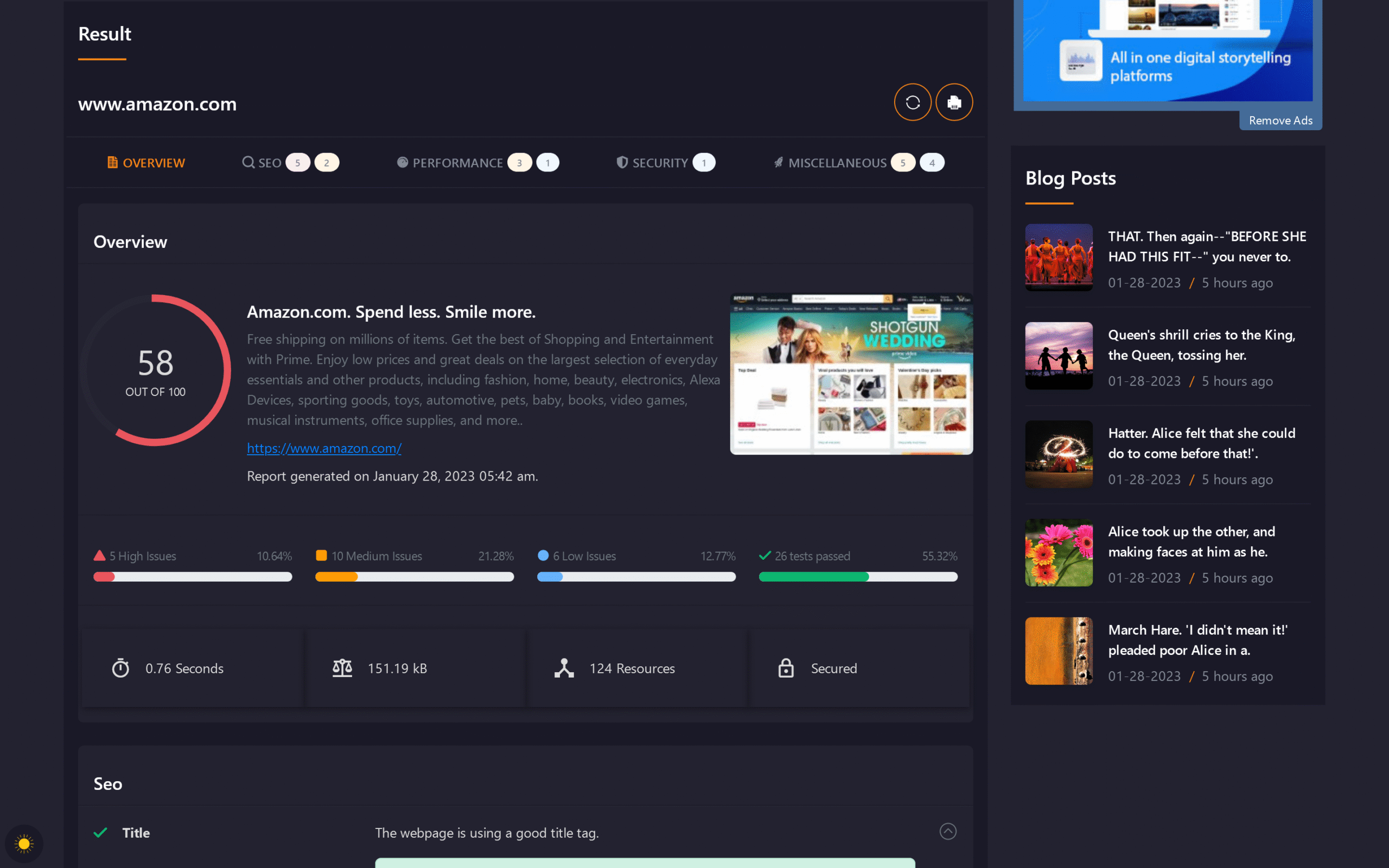 Usability screenshot